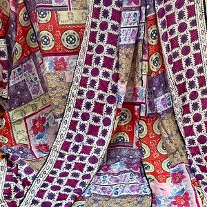 Printed geometric silk blend material total of 5  Yards 15 InchesWidth 52 Inches